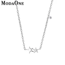

ModaOne Star Starfish 925 Sterling Silver Necklace For Women Korean Silver Pendant Necklace Chian Womens Jewellery
