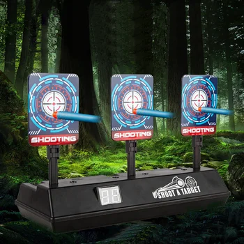 

Besegad Auto-Reset Electronic Shooting Scoring Target with Realistic Sound for Nerf Shooting Games Kids Birthday Christmas Gift