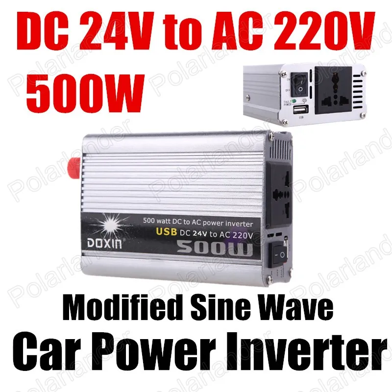24 V DC do AC 220 V zmodyfikowana fala sinusoidalna samochodu transformator napięcia Auto moc silnika przetwornica falownika 500 W USB ładowarka sieciowa 24 V DC do AC 220 V zmodyfikowana fala sinusoidalna samochodu transformator napięcia Auto moc silnika przetwornica falownika 500 W USB ładowarka sieciowa
