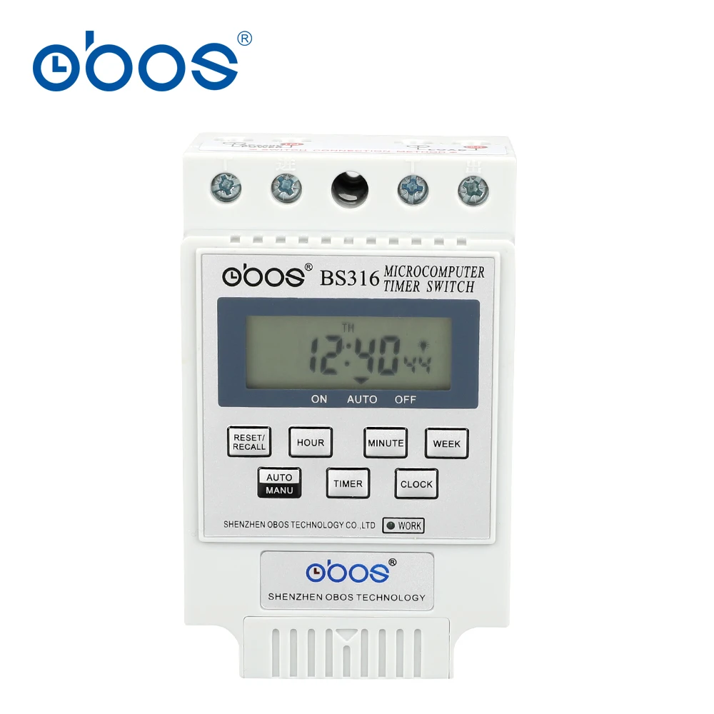 

power failure memory high precision 25A 220V timer din timer digital programmable timer with 10 times on/ off for global market
