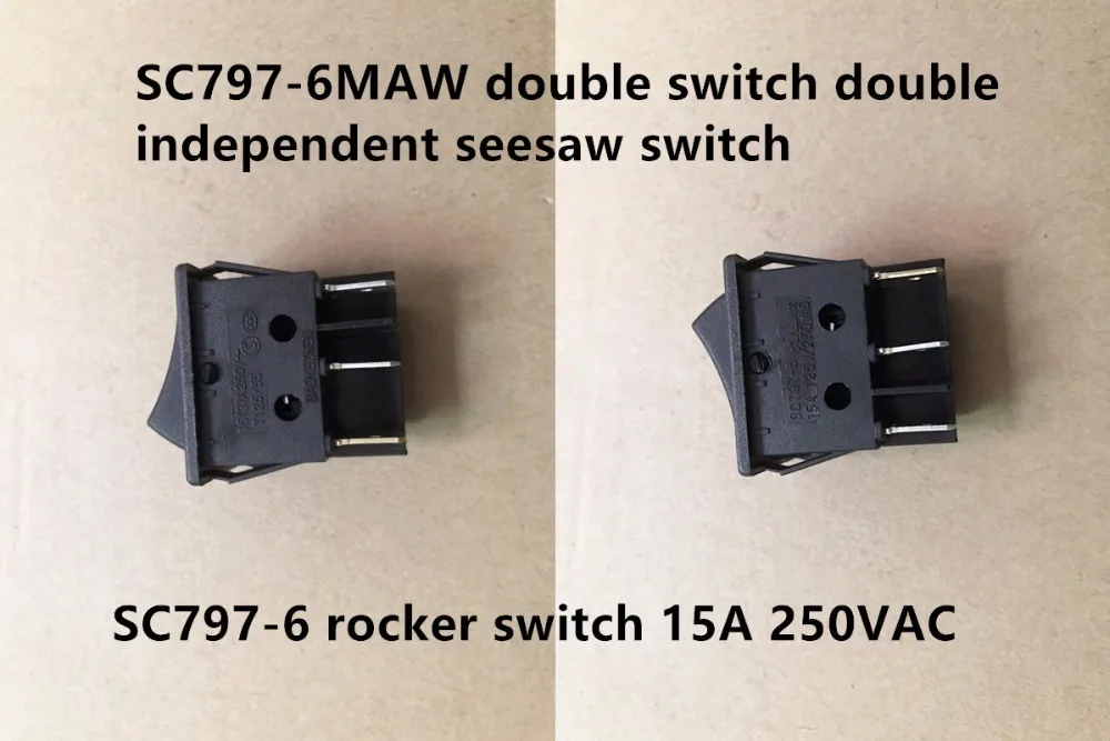 SC797-6MAW double switch double independent seesaw switch rocker switch 15A 250VAC 4_