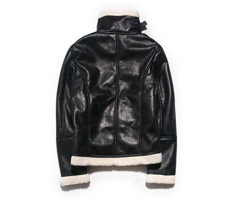 suede leather faux lamb leather lining black 02