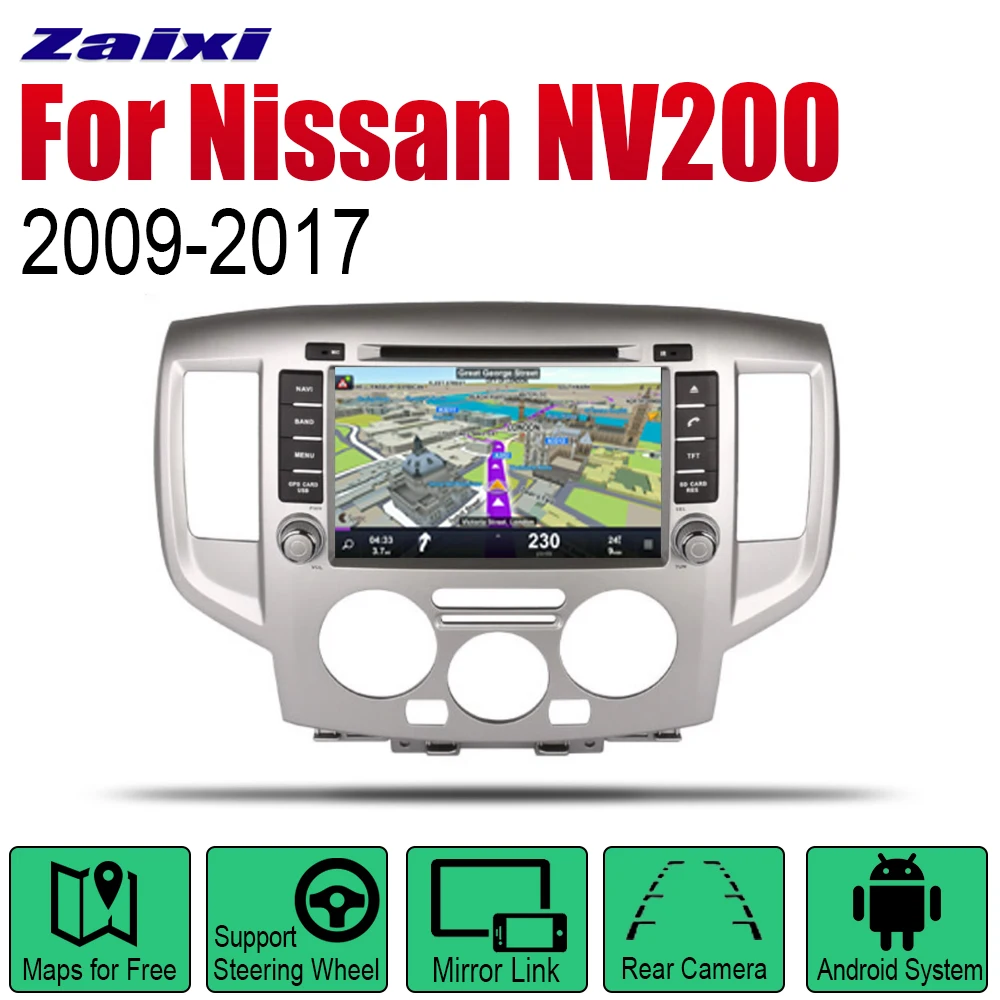 

Android 2 Din Auto Radio DVD For Nissan NV200 2009~2017 Car Multimedia Player GPS Navigation System Radio Stereo
