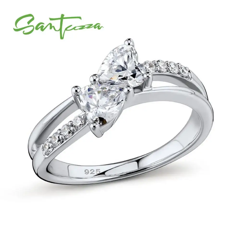 

Silver Rings for Woman Engagement Wedding Ring White CZ Rings Pure 925 Sterling Silver Fashion Jewelry