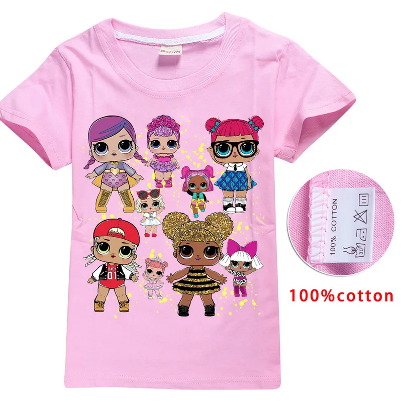 

halloween baby Girl t-shirt big Girls tees shirts for children t shirt toddler kids summer clothes lol dolls Teenage Top cartoon