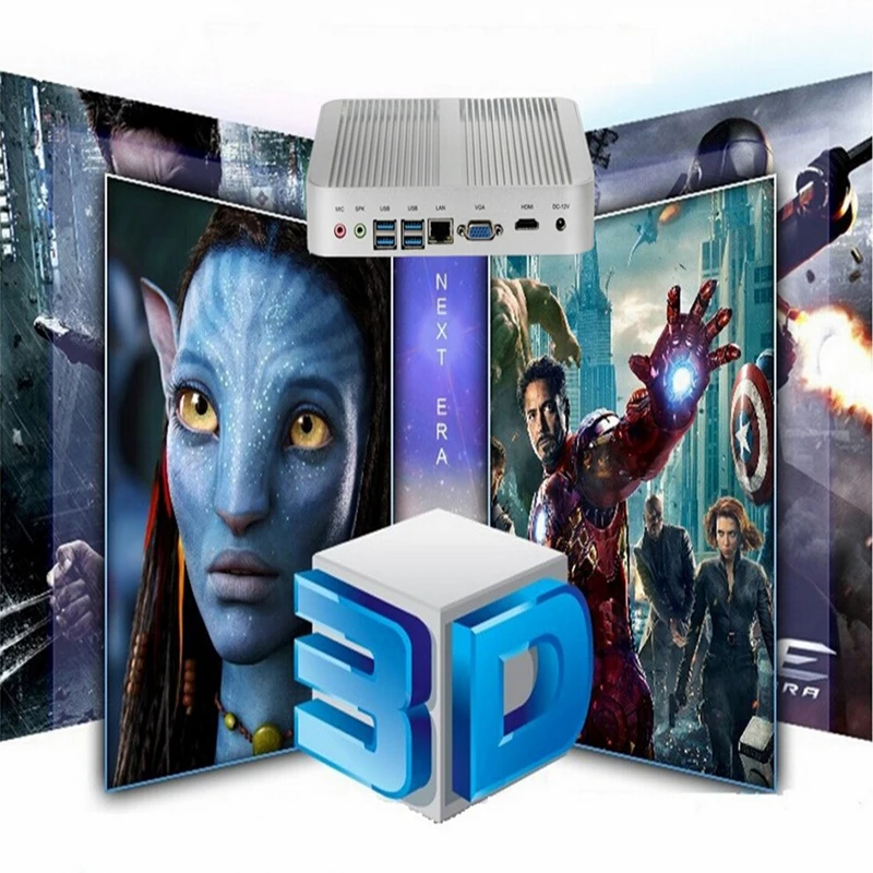Partaker Broadwell PC Win10 безвентиляторный мини ПК Core i5 5250U 4K HTPC Graphics 6000 HDMI VGA 300M Wifi NUC