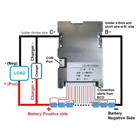 8 S 29,2 V Lifepo4 Batterie smart Bluetooth BMS und PCB von 24 V software BMS mit UART kommunikation 60A strom
