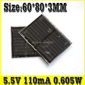 

NEW 10pcs 5.5V 110mA 0.605W solar panels photovoltaic module PV module Solar Power