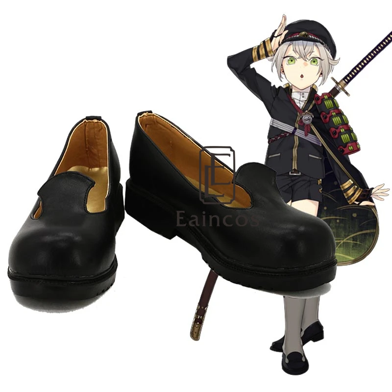 

Popular Game Touken Ranbu Online Hotarumaru Black Cosplay Party Shoes Custom Made