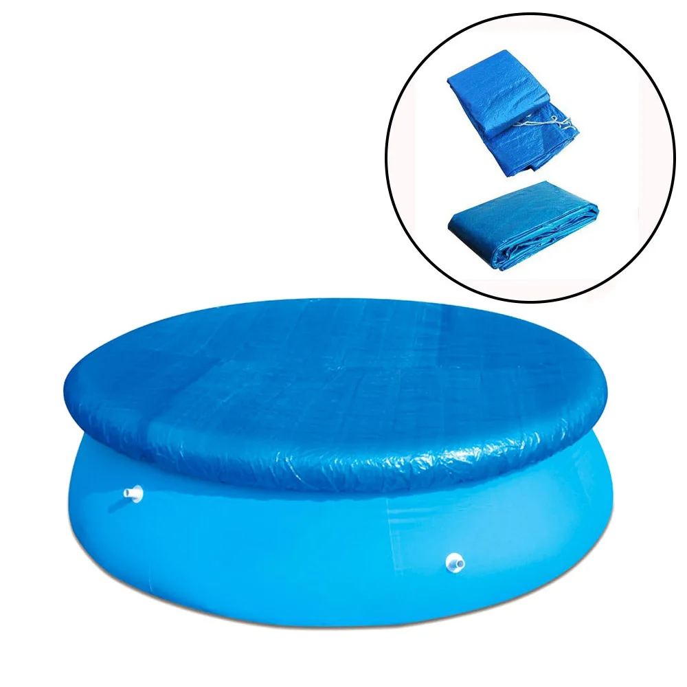 

244/305/366/396cm Round Swimming Pool Cover Folding Pool Cover Roller Family Garden Pools Swimming Pool & Accessories
