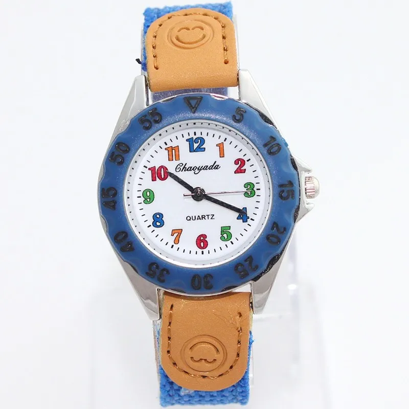8 шт., первые Детские высококачественные мужские часы для девочек, детский подарок, тканевый ремень, обучающий репетитор, студенческие наручные часы U32M8