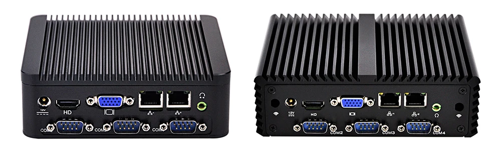 Intel Celeron J1900 мини-компьютер 4 RS232 Dual Lan Pfsense Firewall неттоп K190P Linux, Windows 10 мини-сервер безвентиляторный мини-ПК