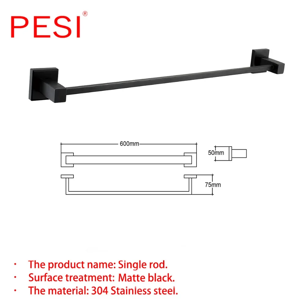 Bathroom Accessories Luxury Towel Ring Rack Bar Paper Tissue Holder Shelf  Hardware Set Robe Coat Hook, 304 Stainless Steel.