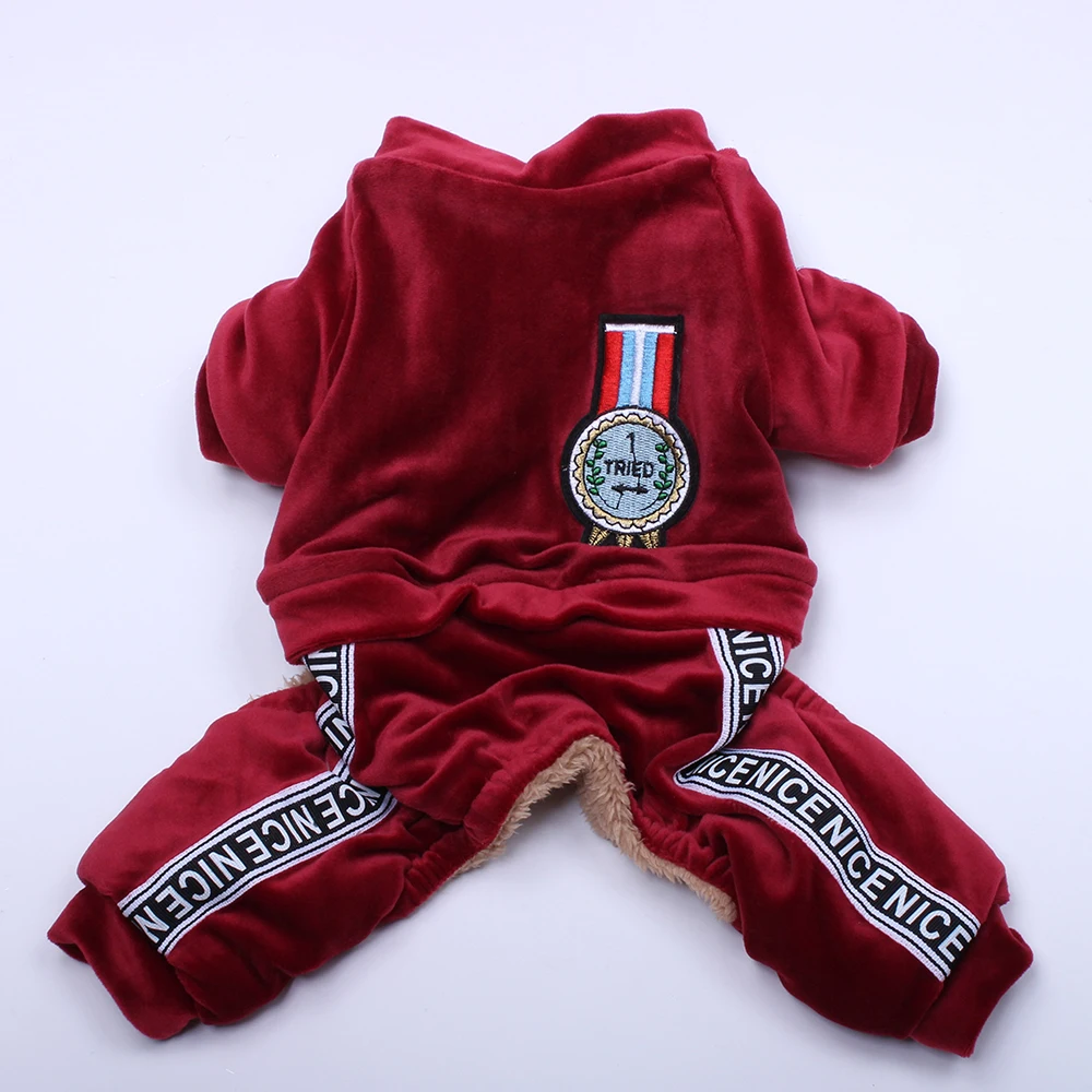 

Velvet Dog Cat Hoodie Sweater Leisure Pet Puppy Coat Jacket Jumpsuit Winter Warm Clothes 5 Size 2 Colours