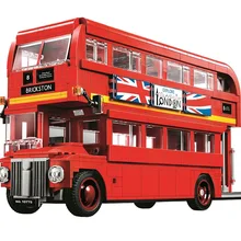 1686 шт. техника серия Londres автобус ансамбль комплекты для моделирования де строительство Blocs Briques BRICOLAGE игрушка для собак Совместимость 10258