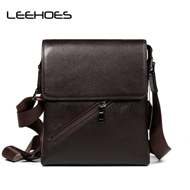 

High Quality Genuine Leather Waterproof Business Cowhide Leather Brand Man Bag Small Men's Crossbody Bag Vintage Shoulder Bags