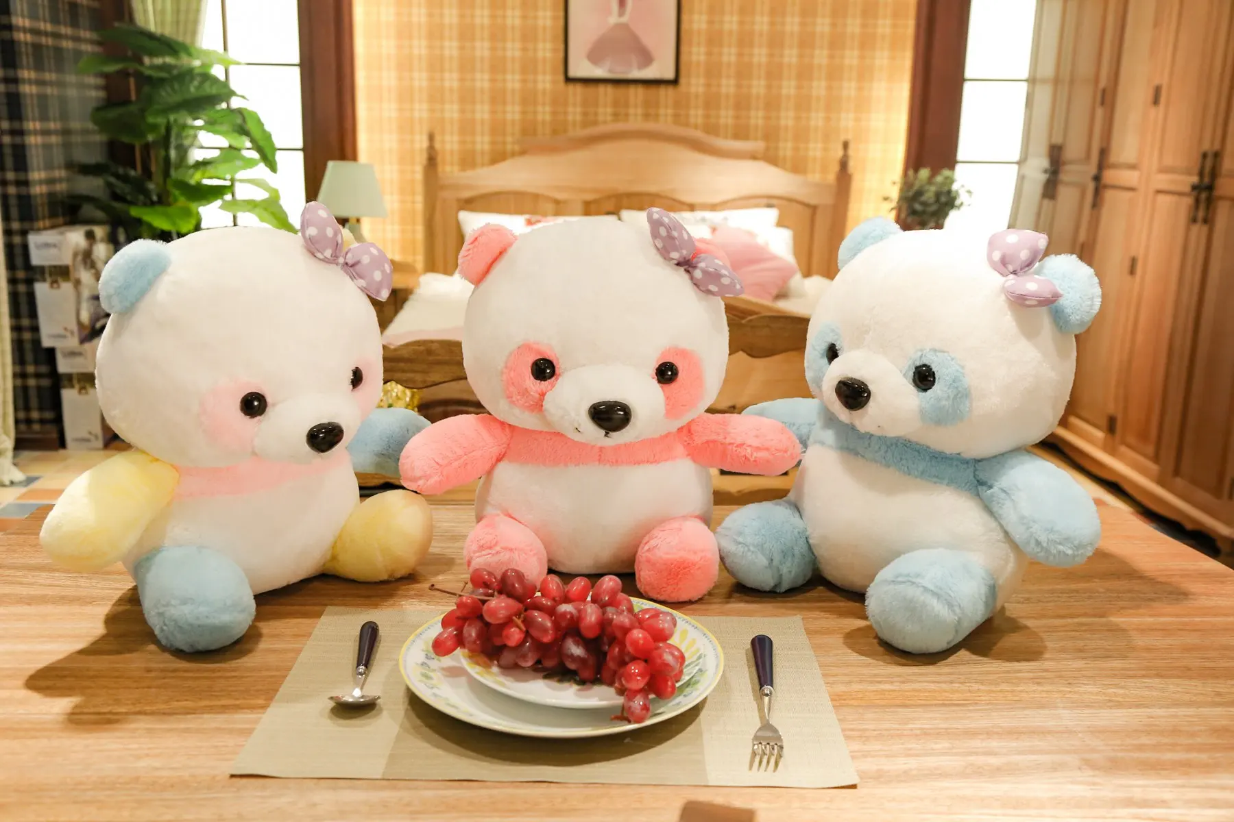 1 шт 30/38 см Kawaii Panda плюшевые игрушки мягкие мультфильм животных куклы для детей прекрасный день рождения Рождественский подарок для девочек
