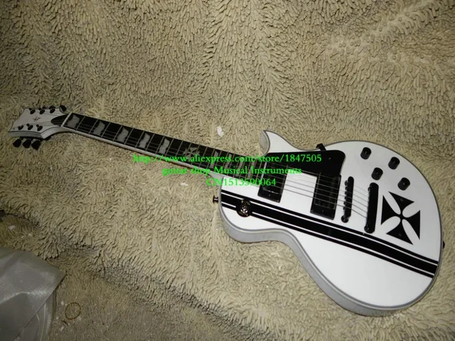 Best price at $310 Cheap Custom Shop James Hetfield Cross SW Electric Guitar White guitars from china