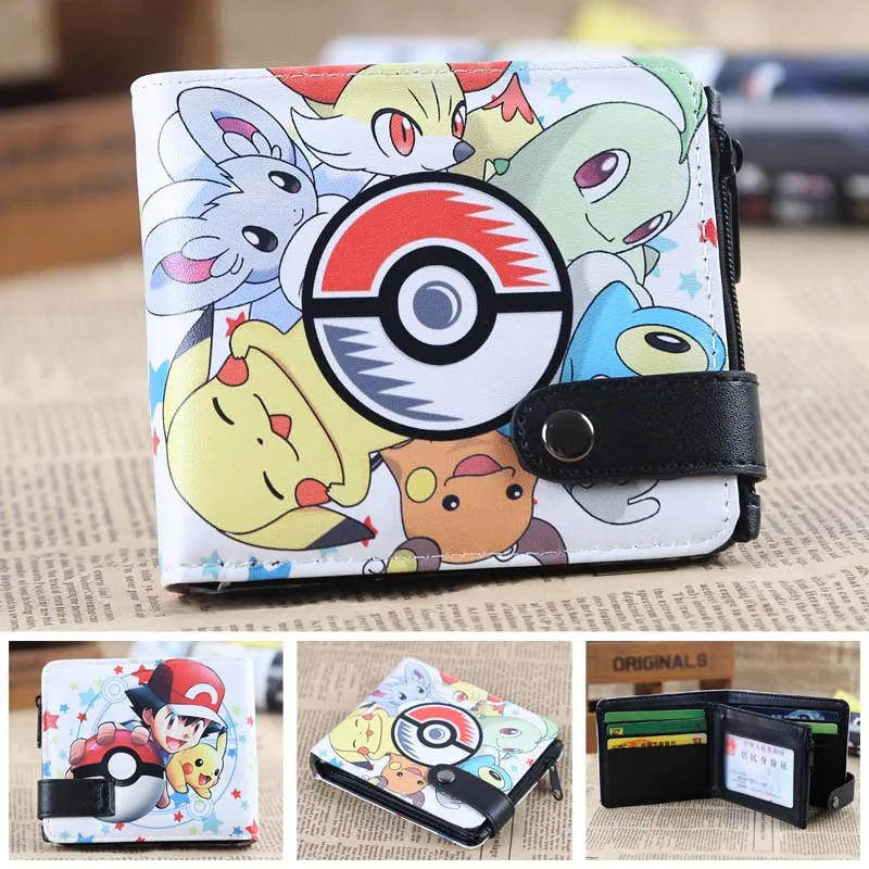 

Pokemon ball cards wallet pikachu men's wallets Naruto Tokyo Ghou kids cion purse zipper hasp dollor price