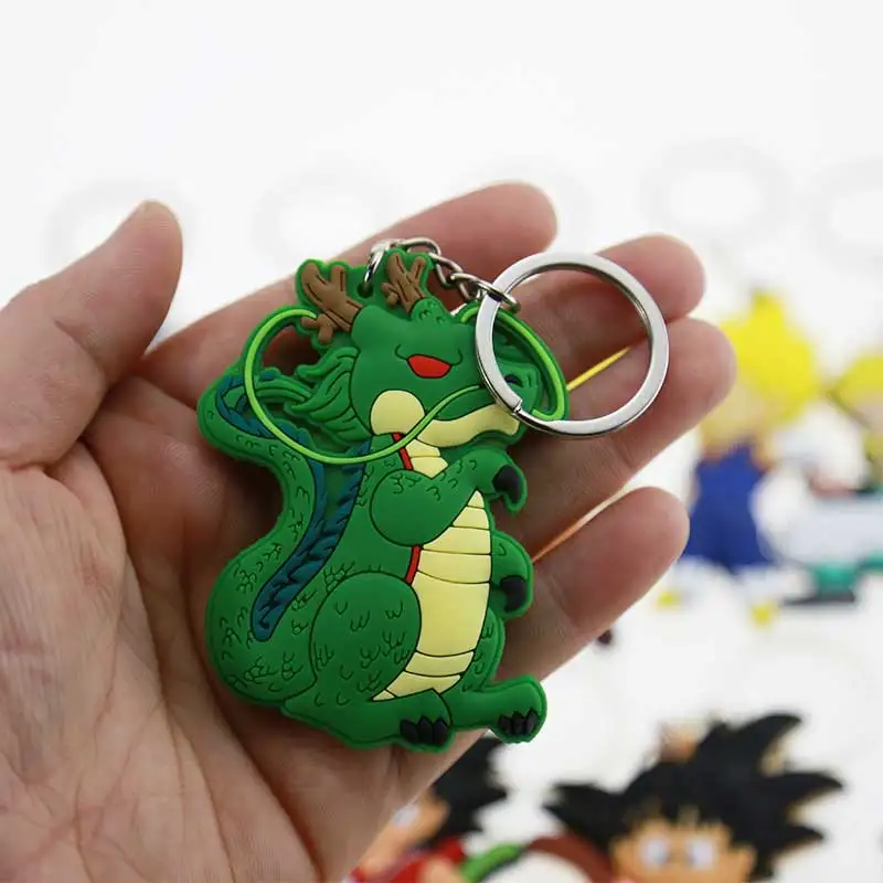 Мультфильм аниме брелок с надписью Dragon Ball Сон Гоку Супер Saiyan силиконовый ПВХ брелок экшн фигурка кулон брелок Коллекция игрушек