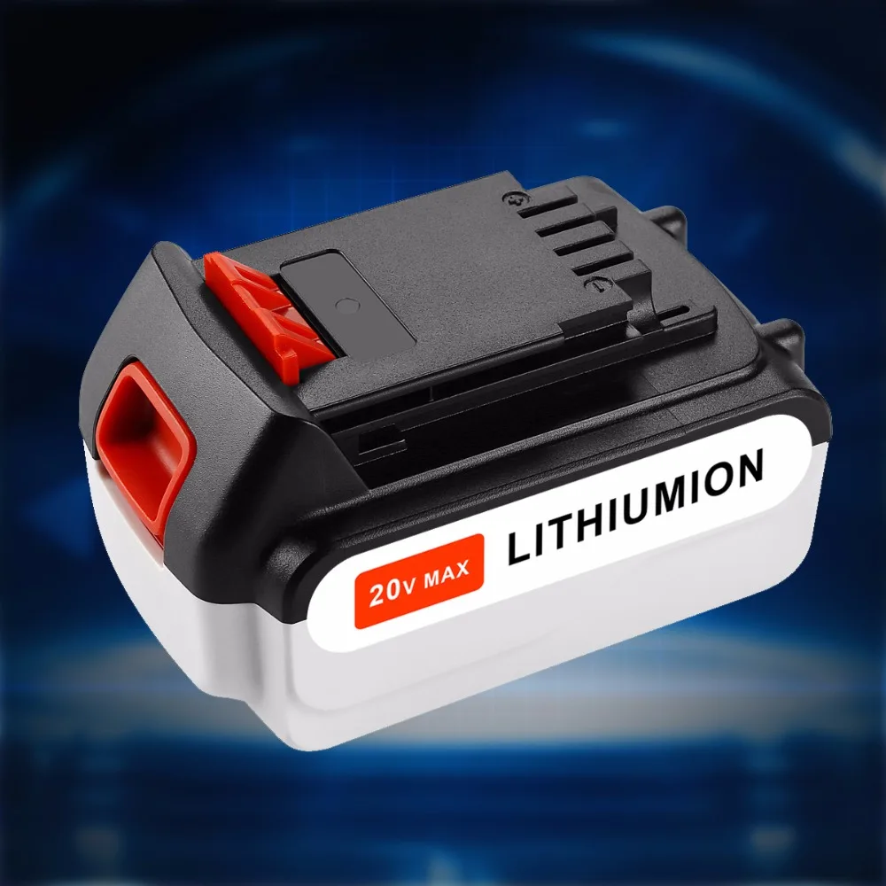 

Аккумуляторная батарея для инструментов Black & Decker LB20, LBXR20, LB2X4020, LGC120, 4000 мАч, 20 в