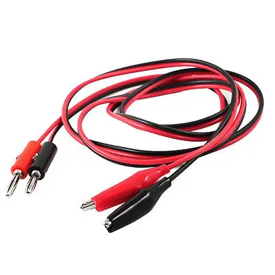 

1.2M 3.9 Ft Length Double Alligator Clip Banana Plug Multimeter Test Lead