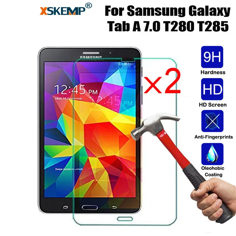 Закаленное стекло XSKEMP 2 шт. Защитная пленка для экрана Samsung GALAXY Tab A 7 0 T280 T285