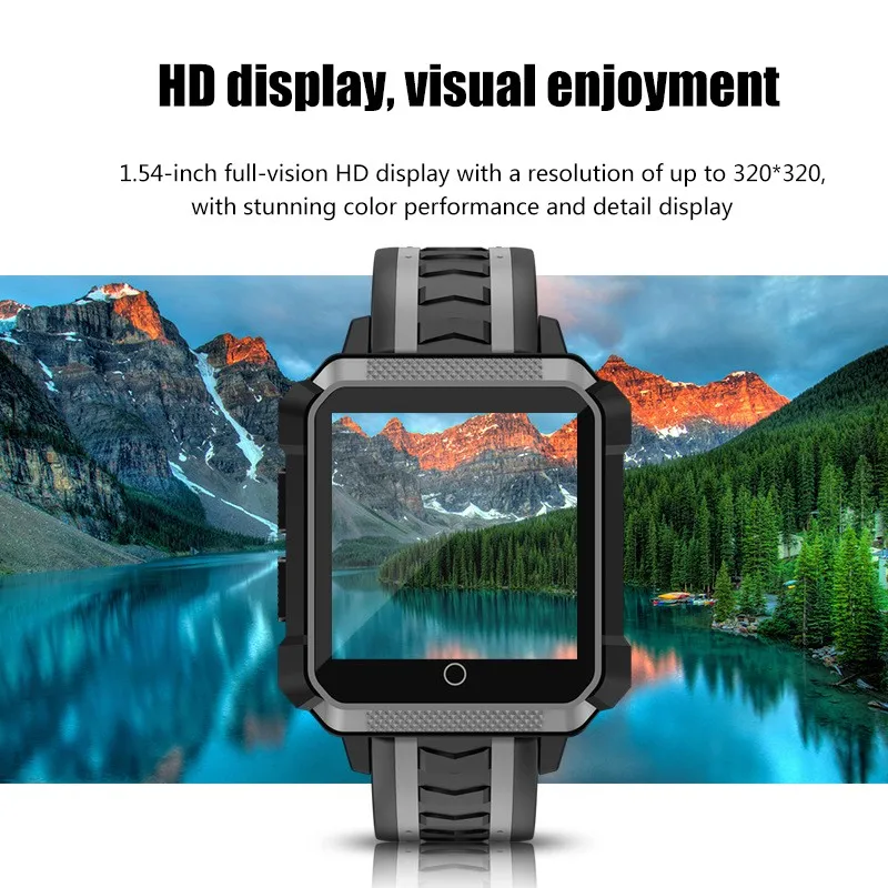 

YEINDBOO Smart Watch GPS Positioning 4G Card Call Smartwatch Android IOS Heart Rate Monitor IP68 Motion Tracking Watch