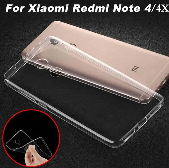 

For Xiaomi Redmi Note 4 4X Ultra-thin Clear TPU Case For Xiaomi Redmi Note 4 Pro Note 4X Back Cover soft Silicon case