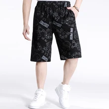 Хип хоп мужские брендовые бегуны одежда для тренировок мужские шорты летние Мешковатые Свободные брюки до колена размера плюс XXXXL 5XL 6XL A06