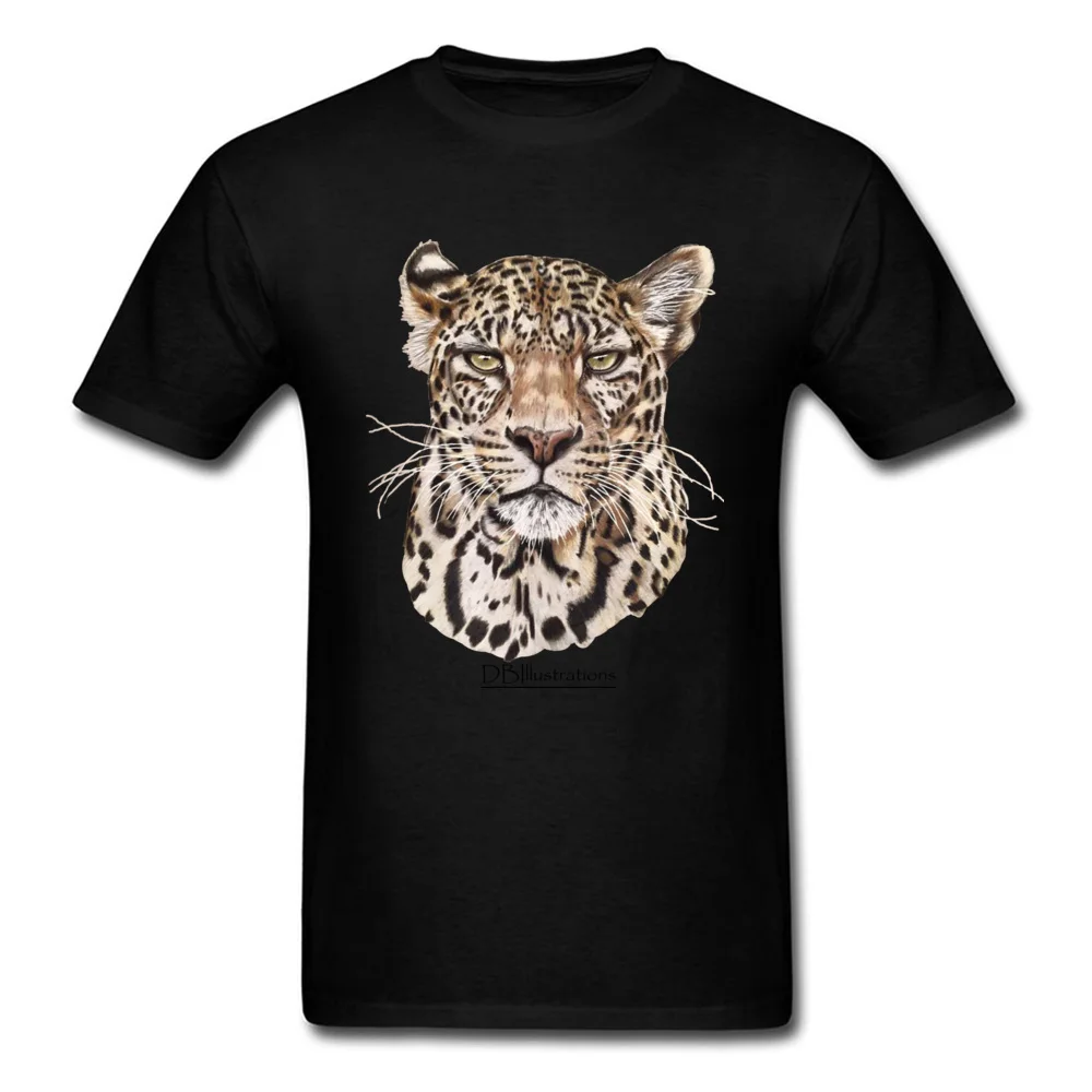 Leopard Summer 100% Cotton Crewneck T Shirt Short Sleeve Fashionable T-Shirt Brand New Gift T-shirts Drop Shipping Leopard black