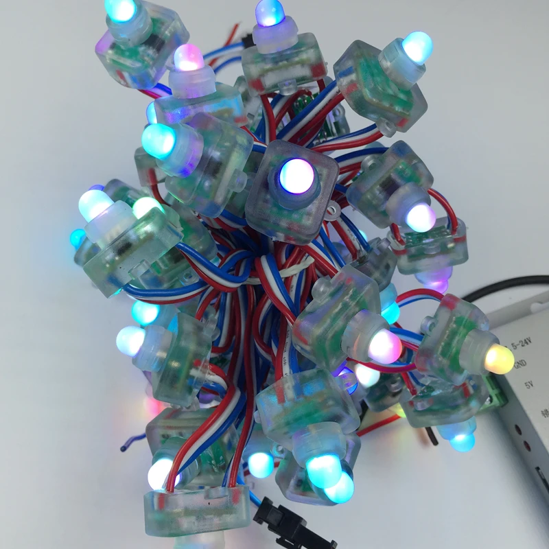 WS2811 DC5V квадрата RGB пикселей водить Водонепроницаемый IP68 цифровые светодиодные модули для светодиодные каналы именные бейджи 1000 шт./лот