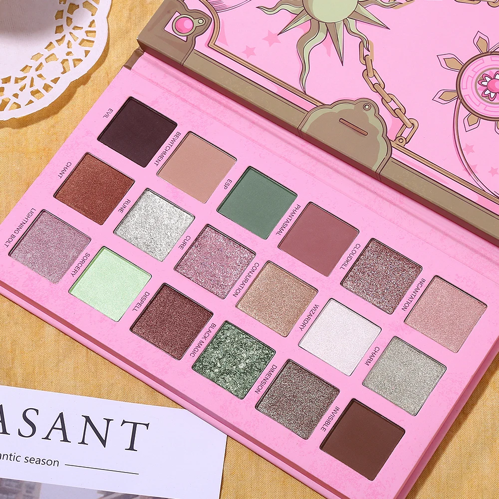 

UCANBE Makeup Eye Shadow Palette Gorgeous Shades Glitter Shimmer Matte Extreme Color Payoff Eyeshadow Cosmetic Magic Beauty Book