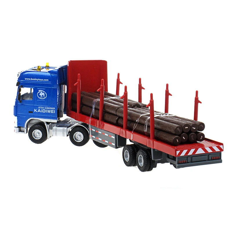 Goede KAIDIWEI 150 Legering Hout Transporter Model Timber Voertuig Vrachtwagen Auto Speelgoed Voor Collectie Jongens