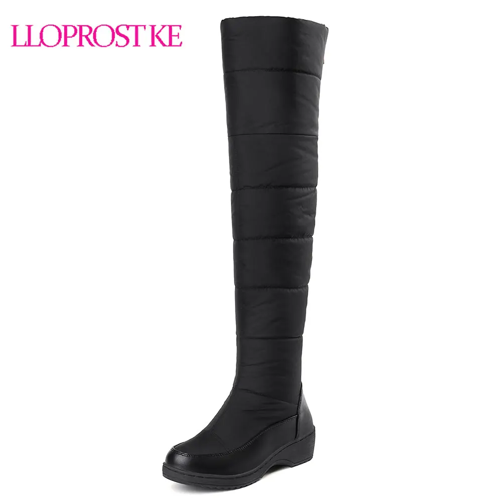 Lloprost ke 2020 New keep Warm Snow Boots For Women Platform Shoes Thigh High Zip Thick Fur Over The Knee EUR Size | Обувь