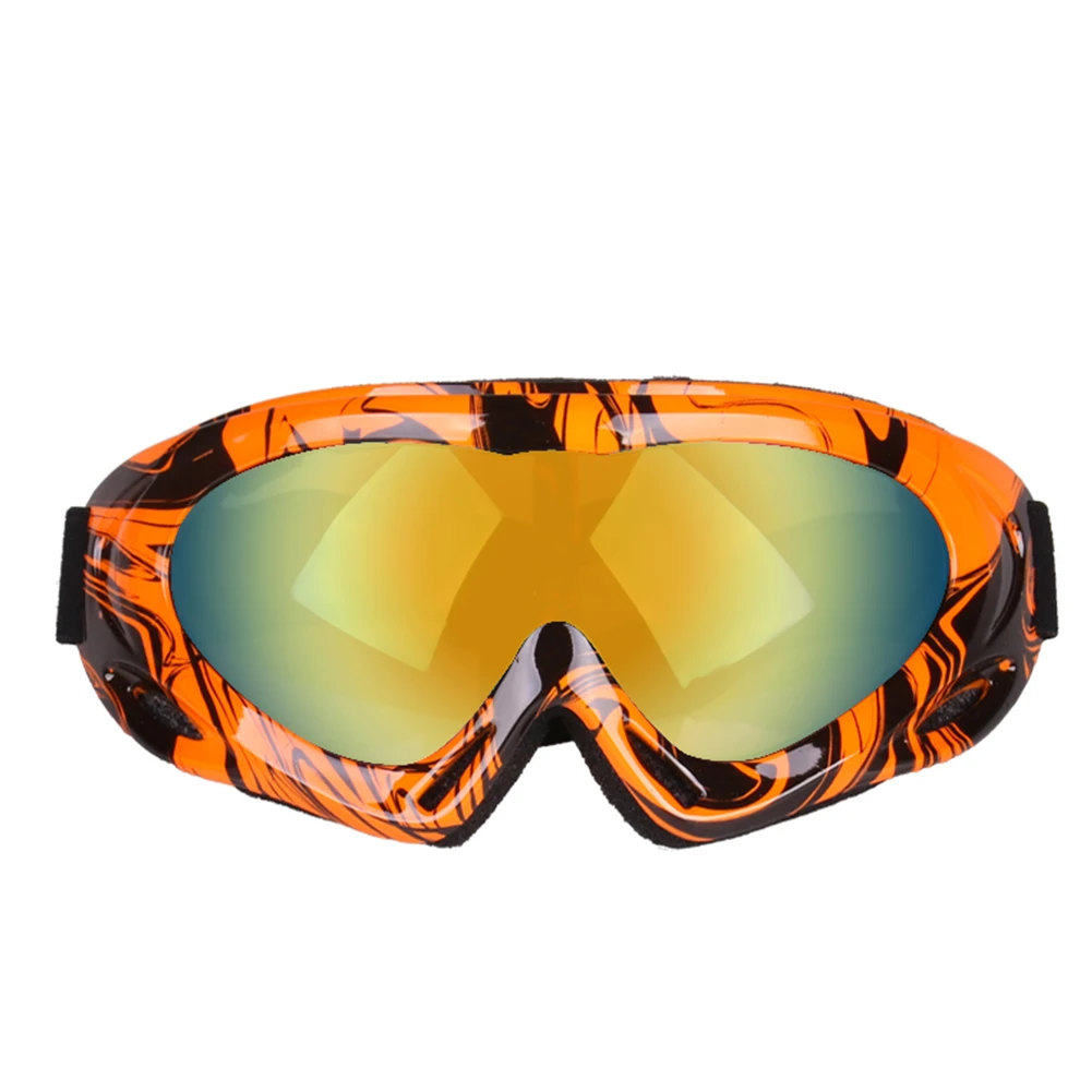 Orange Black Стильный Мотоцикл Байк для мотокросса и лыж ветер защиты от снега, очки, для езды - Цвет: Orange Black