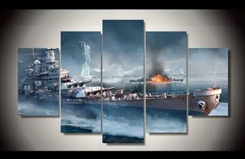 

Atfipan Modern Decorative Picture Printed World Of Warships Wargaming Painting Wall Art Children'S Room Decor Poster Canvas