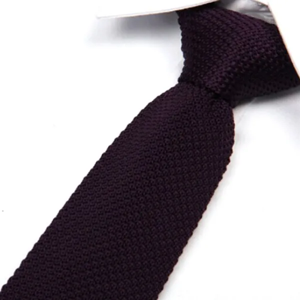 Luxury Mens Plain Bright Yellow Woven Tie Neck Necktie Solid Knitted Skinny