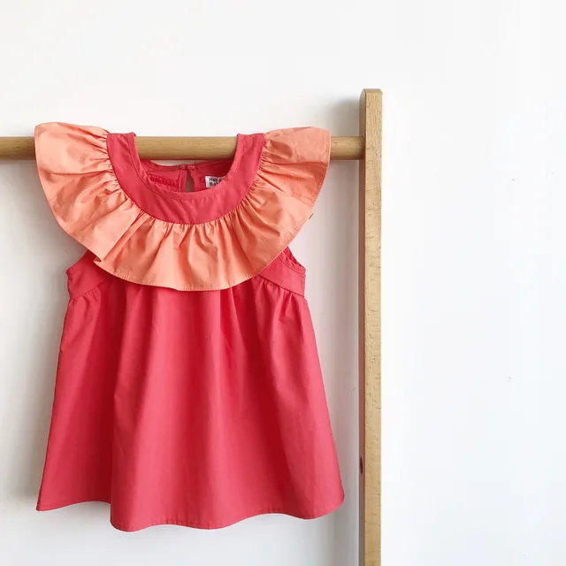Buy Girl Dress Toddler Baby Girl Cute Orange Ruffles Summer Clothings Princess