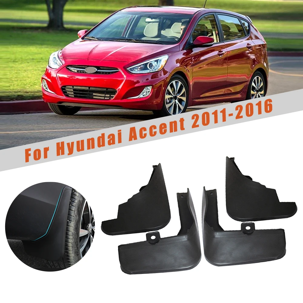 For Hyundai Accent Hatch 2011- for Fender Splash Guards Mudguards Mudflaps Car Accessories 4pcs