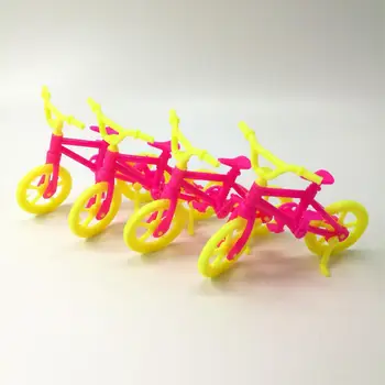 

2017Free Shipping 4 Pcs Bicycles Bikes Mini Toy for Barbie Accessories Girls Birthday Gifts Doll Accessories Fits for 10cm Dolls