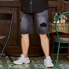 Летние мужские брюки для отдыха с цветочным принтом, джинсовые шорты, размер 1-6XL