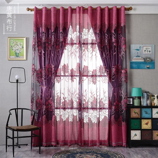 Moderne rideau rouge pourpre rideau parure lleTu Salon Cuisine 3d ... Moderne rideau rouge pourpre rideau parure lleTu Salon Cuisine 3d ...