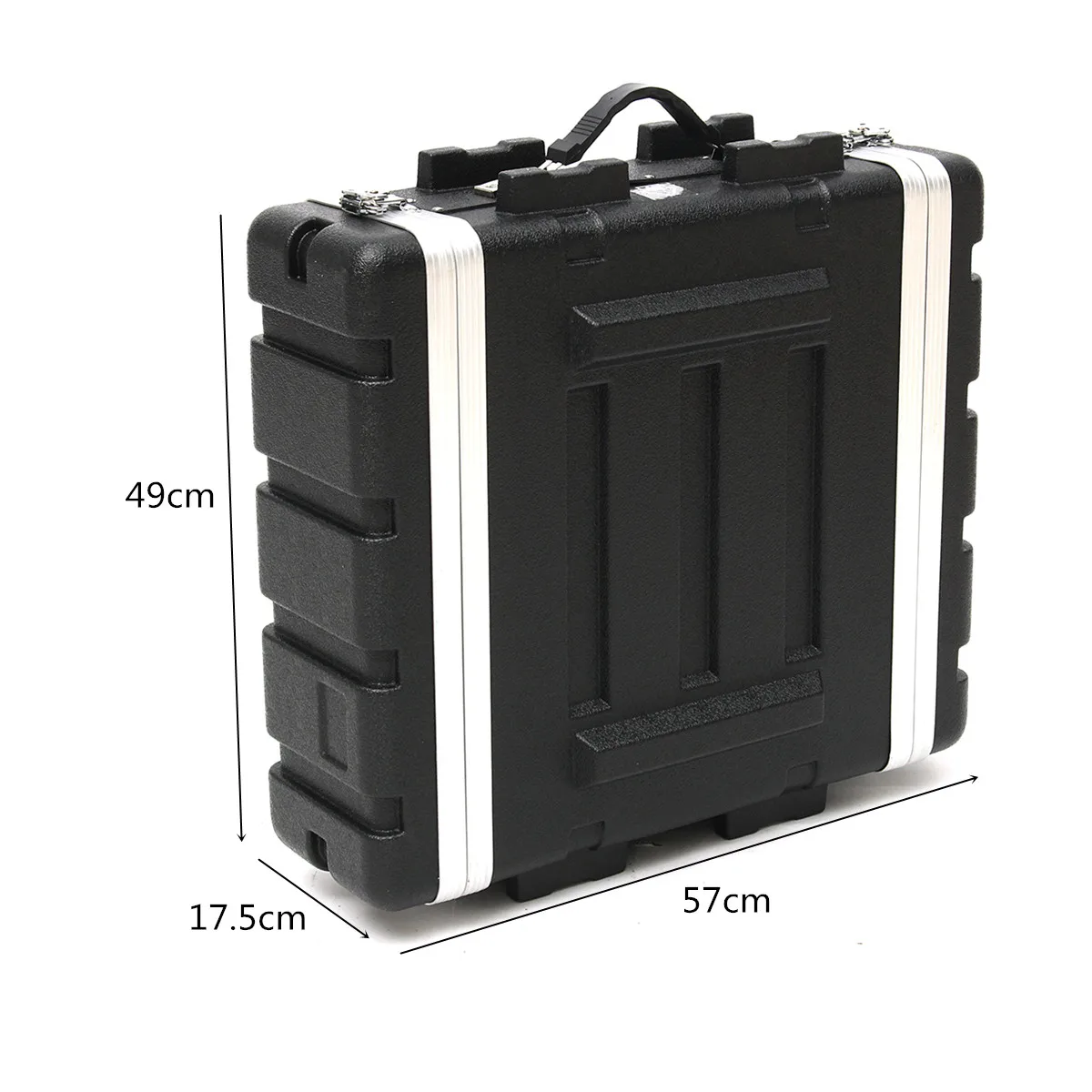 57x49x17.5cm 19 inch anti-shock waterproof hard plastic 3U flight Case With removable front and rear cover