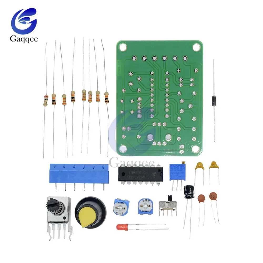 ICL8038 монолитная функция генератор сигналов модуль DIY Kit синус квадратный треугольник 50-5 кГц 12 В DC