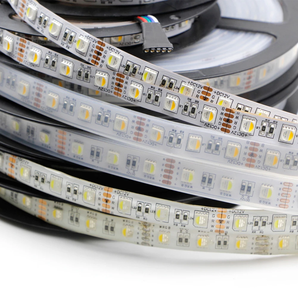 Светодиодная ленсветильник 5 м RGBW 4 в 1 чип 5050 SMD RGB + белый/теплый белый