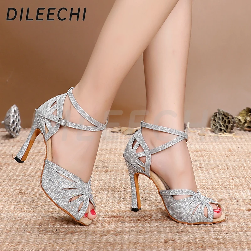 Dance Shoes Women Latin Salsa Ballroom High Heel
