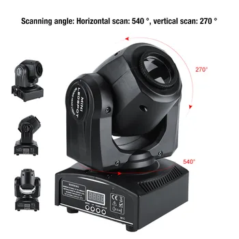 

2pcs/set 30W LED Moving Head Stage Light DMX512 Disco Clubs Party Effect Lights US Plug 110V Lamp For Bar Wedding DJ Spotlight