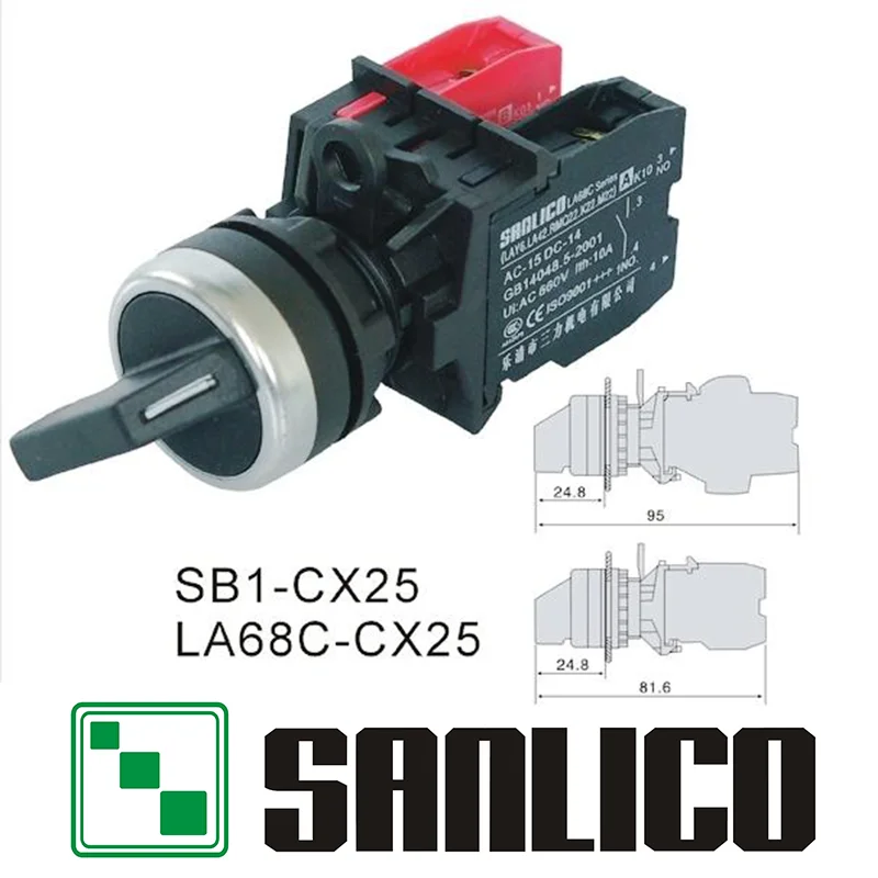 

waterproof selector switch rotary switch knob switch two or three position long handle SB1(LA68C M22)-CX25