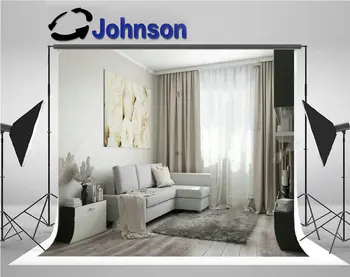 

curtain Living Room Light Tones Sofa Painting Flowers Accessories backdrops Vinyl cloth Computer print wall background